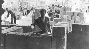 the berlin wall is being built